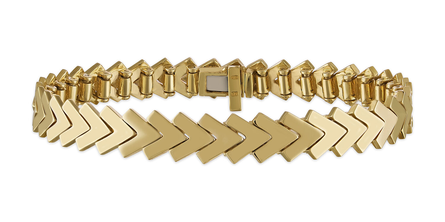 chevron complete bracelet all gold links